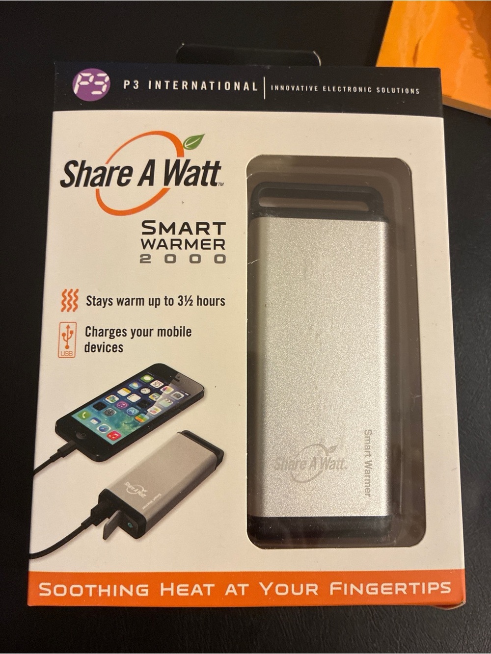 Smart Warmer 2000 Portable Charger & Hand Warmer - Silver
